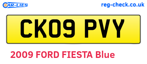 CK09PVY are the vehicle registration plates.