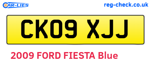 CK09XJJ are the vehicle registration plates.