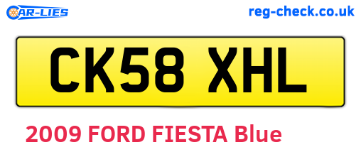 CK58XHL are the vehicle registration plates.