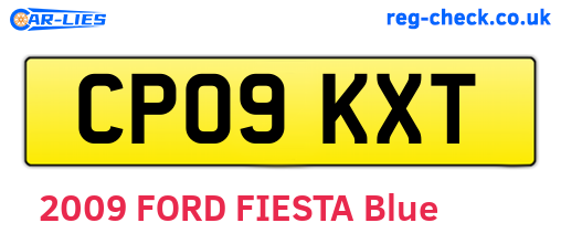 CP09KXT are the vehicle registration plates.