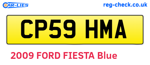CP59HMA are the vehicle registration plates.