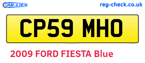 CP59MHO are the vehicle registration plates.