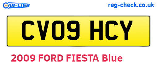 CV09HCY are the vehicle registration plates.