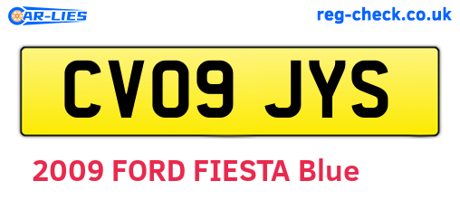 CV09JYS are the vehicle registration plates.