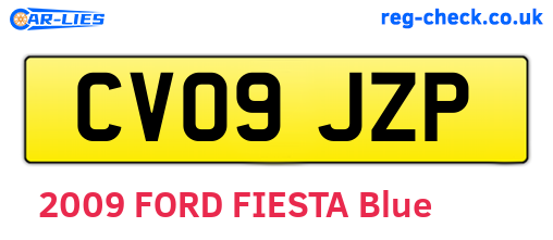 CV09JZP are the vehicle registration plates.