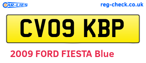 CV09KBP are the vehicle registration plates.