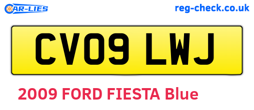 CV09LWJ are the vehicle registration plates.