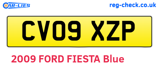 CV09XZP are the vehicle registration plates.