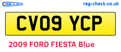 CV09YCP are the vehicle registration plates.