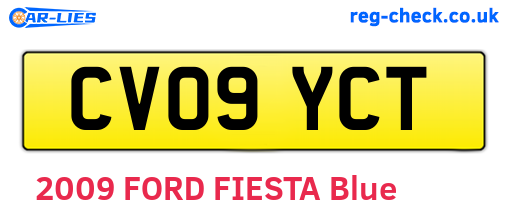 CV09YCT are the vehicle registration plates.