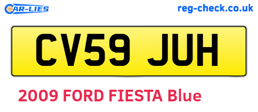 CV59JUH are the vehicle registration plates.
