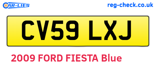 CV59LXJ are the vehicle registration plates.