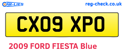 CX09XPO are the vehicle registration plates.