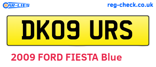 DK09URS are the vehicle registration plates.