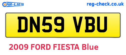 DN59VBU are the vehicle registration plates.