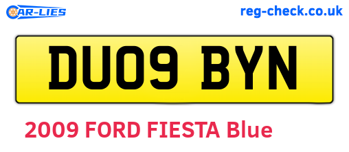 DU09BYN are the vehicle registration plates.
