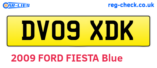 DV09XDK are the vehicle registration plates.