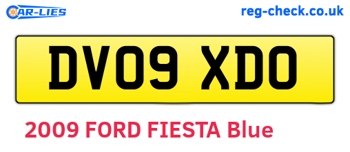 DV09XDO are the vehicle registration plates.