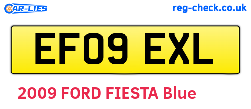 EF09EXL are the vehicle registration plates.
