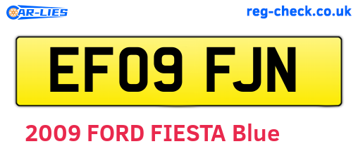 EF09FJN are the vehicle registration plates.