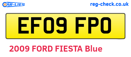 EF09FPO are the vehicle registration plates.
