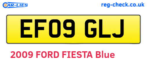 EF09GLJ are the vehicle registration plates.
