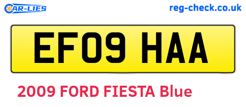 EF09HAA are the vehicle registration plates.