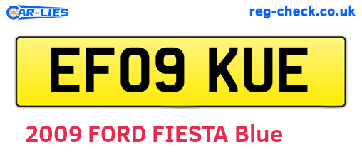 EF09KUE are the vehicle registration plates.