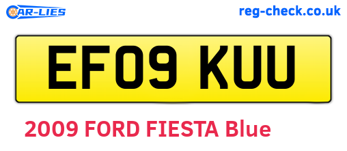 EF09KUU are the vehicle registration plates.