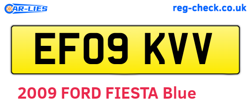 EF09KVV are the vehicle registration plates.