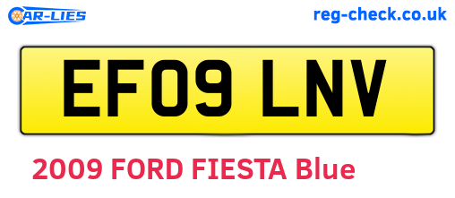 EF09LNV are the vehicle registration plates.