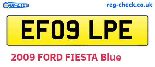 EF09LPE are the vehicle registration plates.