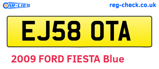 EJ58OTA are the vehicle registration plates.