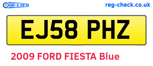 EJ58PHZ are the vehicle registration plates.