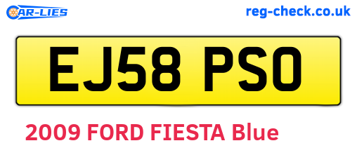 EJ58PSO are the vehicle registration plates.