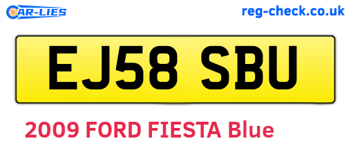 EJ58SBU are the vehicle registration plates.