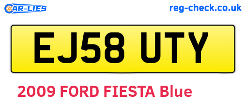 EJ58UTY are the vehicle registration plates.