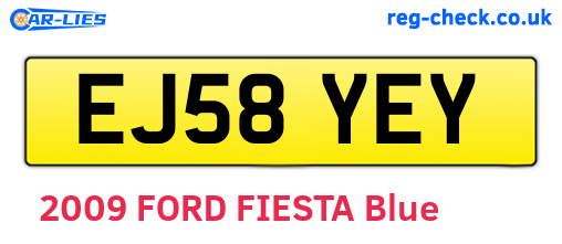 EJ58YEY are the vehicle registration plates.