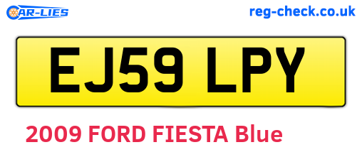 EJ59LPY are the vehicle registration plates.