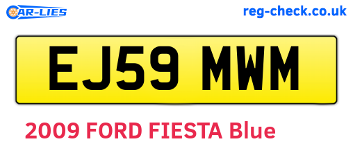 EJ59MWM are the vehicle registration plates.