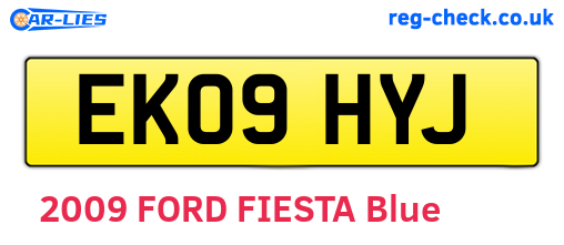EK09HYJ are the vehicle registration plates.