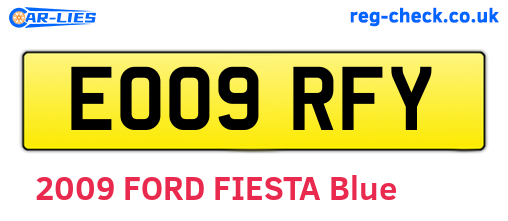 EO09RFY are the vehicle registration plates.