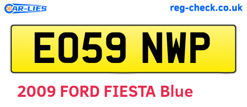 EO59NWP are the vehicle registration plates.