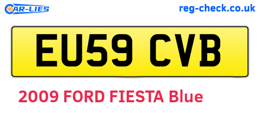 EU59CVB are the vehicle registration plates.