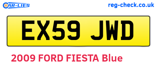 EX59JWD are the vehicle registration plates.