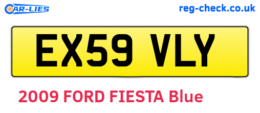 EX59VLY are the vehicle registration plates.