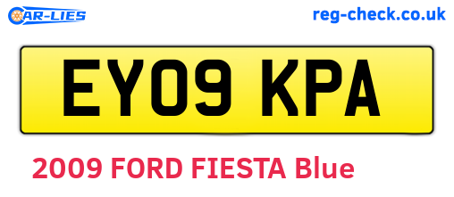 EY09KPA are the vehicle registration plates.