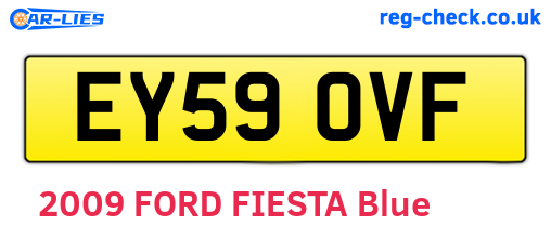 EY59OVF are the vehicle registration plates.