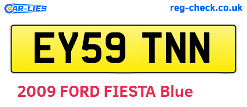 EY59TNN are the vehicle registration plates.