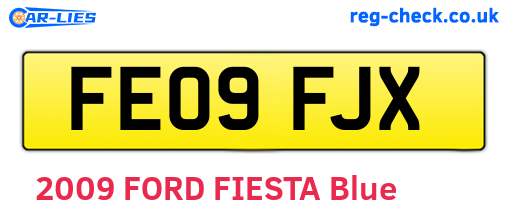 FE09FJX are the vehicle registration plates.